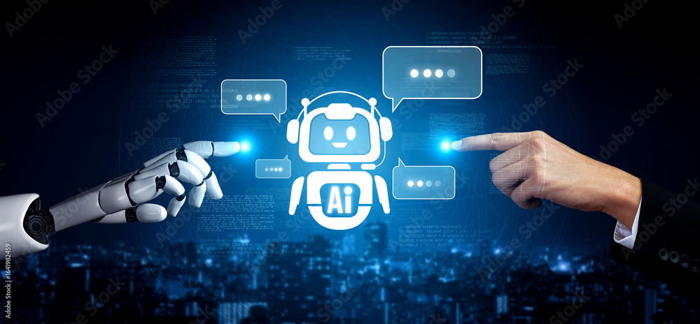 Aufkleber ai virtual assistant artificial intelligence chatbot controlled by prompt engineering for explainabl