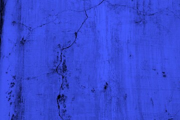 Textured Blue Cracked Wall Surface Abstract Background for Creative Design