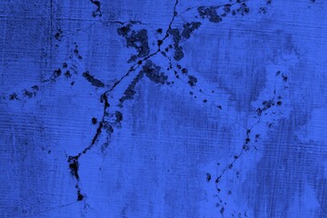 Textured Blue Cracked Wall Surface Abstract Background for Creative Design