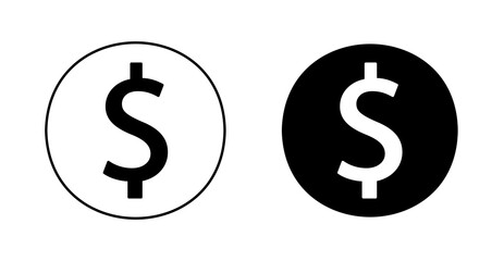 Dollar coin money symbol icon