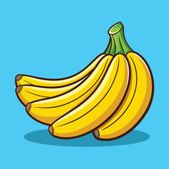 A ripe bunch of organic bananas isolated on a white background