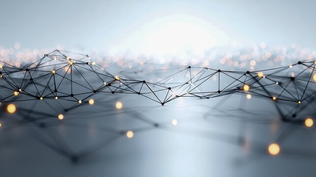 Abstract Network Structure with Connected Points, Ideal for Technology, Science, and Modern Communication Concepts