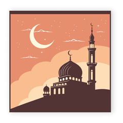 Islamic Architecture Illustration Mosque and Cultural Elements