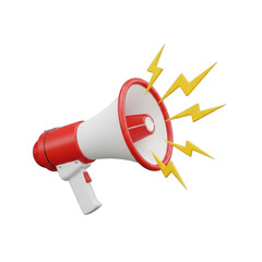 Loudspeaker announcement isolated on transparent background