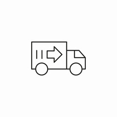 delivery truck shipping icon sign vector