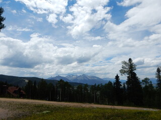 mountain landscape with clouds