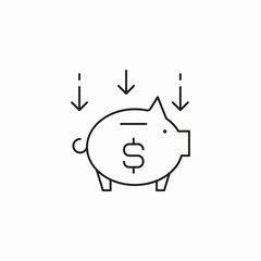 financial saving piggybank icon sign vector