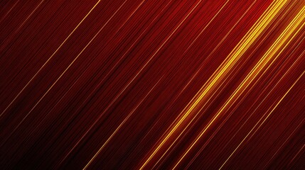 Diagonal lines of golden light on a dark red background.