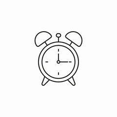 vintage alarm clock icon sign vector