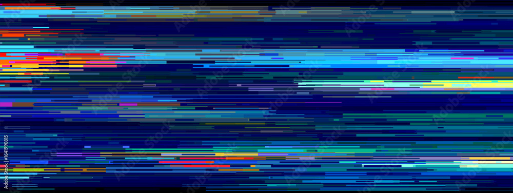Aufkleber glitch game effect background with pixel cyberpunk patterns and digital static noise. abstract blue 