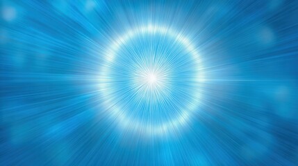 Radiant Light Burst with Blue Hues: Abstract Background for Energy, Spirituality, and Technology Concepts