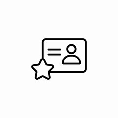 member card star icon sign vector