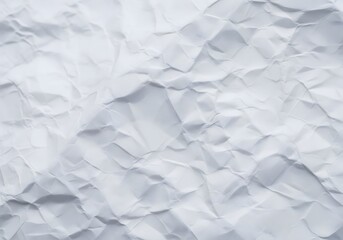 Obraz premium Crumpled white paper texture background showing creases and folds ideal for design projects
