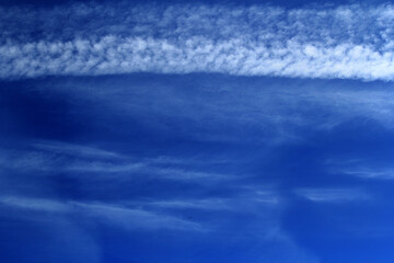Contrails or line-shaped clouds