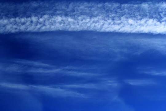Contrails or line-shaped clouds