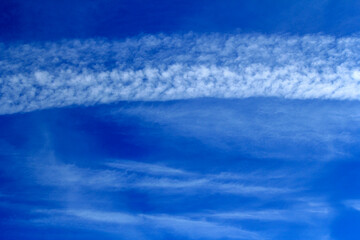 Contrails or line-shaped clouds