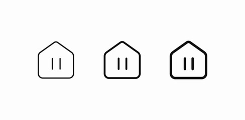 house with plugs icon sign vector