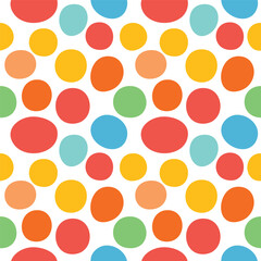 Colorful Irregular Oval Dot Pattern