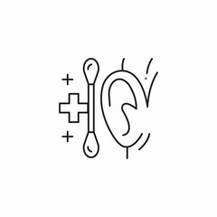 Obraz premium cotton swab for ear icon sign vector