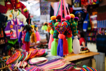 Handmade Mexican Keychains and Pom-Poms