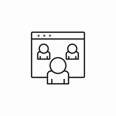 user webinar presentation icon sign vector