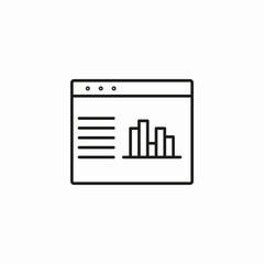 website data analytics icon sign vector