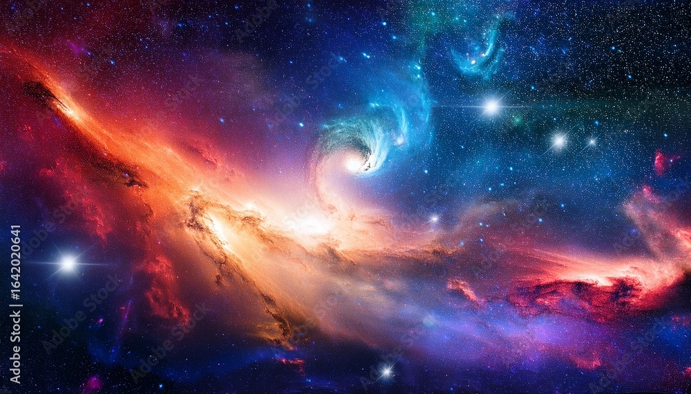 Wall mural colorful cosmic design for mobile backgrounds with vibrant patterns and deep space visuals