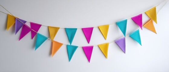 The vibrant triangular banner adds a festive touch to any celebration.