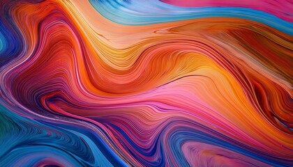 Obraz premium colorful abstract wave patterns in fluid art style for backgrounds