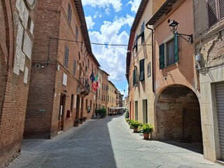 old houses in buonconvento, tuscany