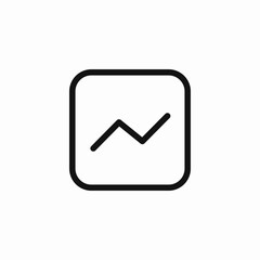 increasing line chart icon sign vector
