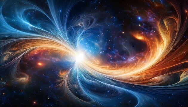 mesmerizing abstract background of swirling galaxies and nebulous forms that evoke a sense of mysticism and spirituality - Powered by Adobe