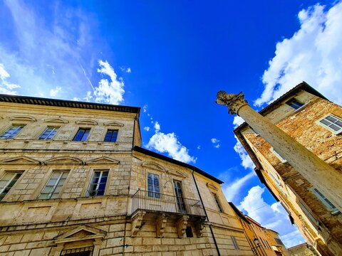 Fototapeta The historical village of montepulciano in tuscany, italy