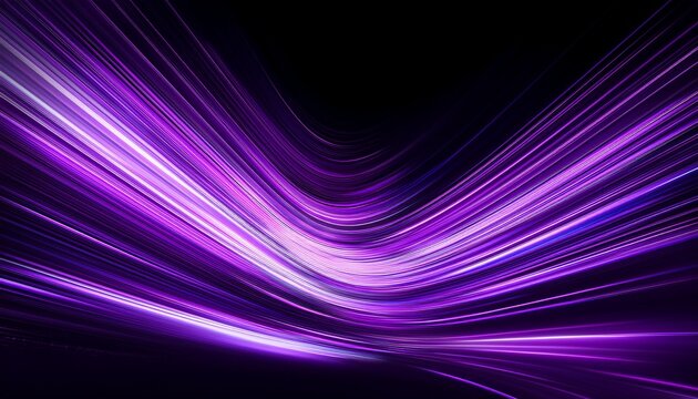 purple glowing motion blur horizontal layered light streaks with dynamic sci fi shine and bright speed trails on black fits future tech fast energy design