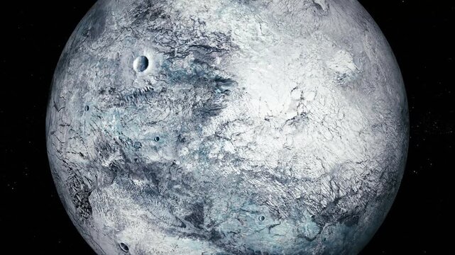 3d Eris Fictional Planet in the Depths of Space Galaxy