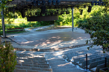 Outdoor Amphitheater with Stage and Seating
