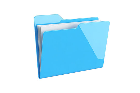 Blue folder icon file management document storage concept