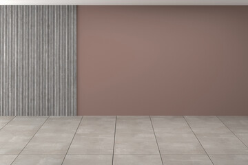 Modern empty room with minimal space. 3D rendering