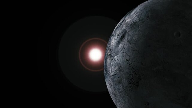 3d Eris Fictional Planet in the Depths of Space Galaxy