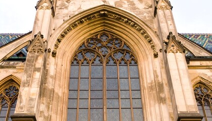 Fototapeta premium Ornate gothic church window detail