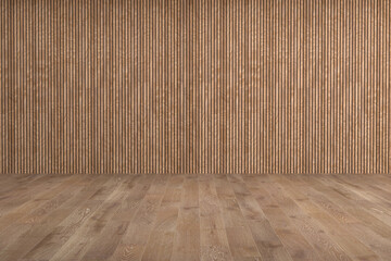 Modern empty room with minimal space. 3D rendering