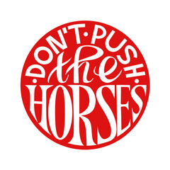 Bold red circular lettering 