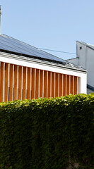 Modern house with solar panels