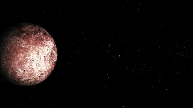 Red Rocky Makemake Fictional 3d Planet in Space Galaxy