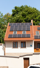 House with Solar Panels