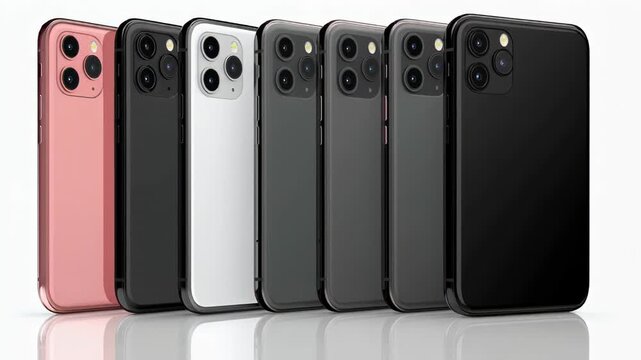 Showcase of Modern Smartphone Models in Various Colors