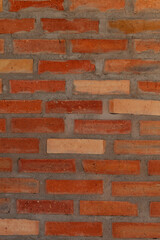 Red and Orange Brick Wall