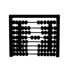 Black and white abacus isolated on transparent background