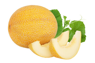 Melon isolated on white background with  full depth of field