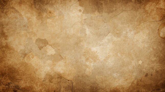 Old paper vintage texture background. old, vintage paper texture. The surface is a mix of faded brown and sepia tones, with a rough, fibrous texture. The edges are dark and distressed